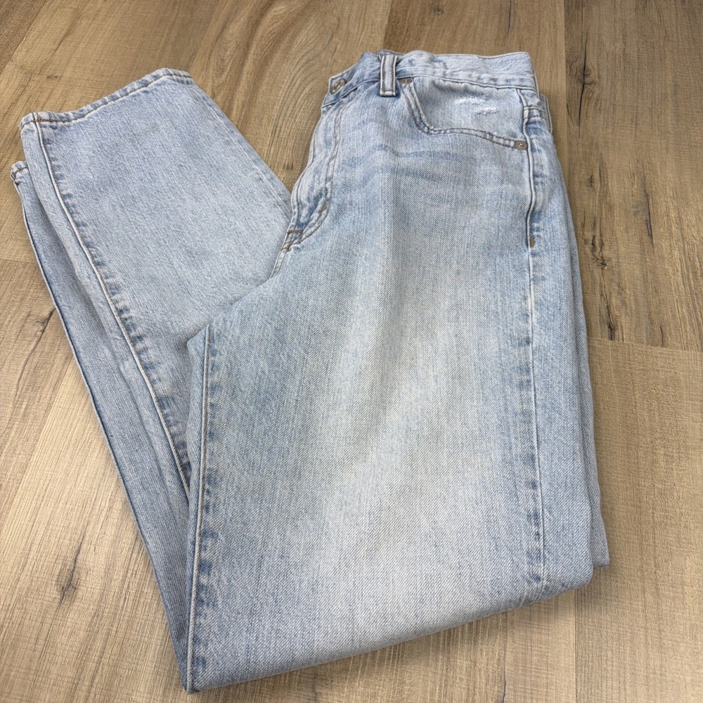 Madewell Perfect Vintage Jeans 27 High Rise 100% Cotton Light Wash Straight Leg - Picture 8 of 8